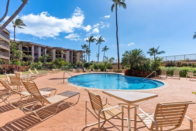 view of pool with a patio