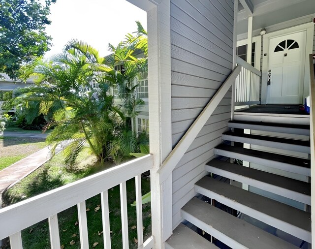 view of stairway