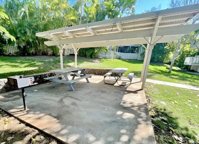 view of patio / terrace with a pergola