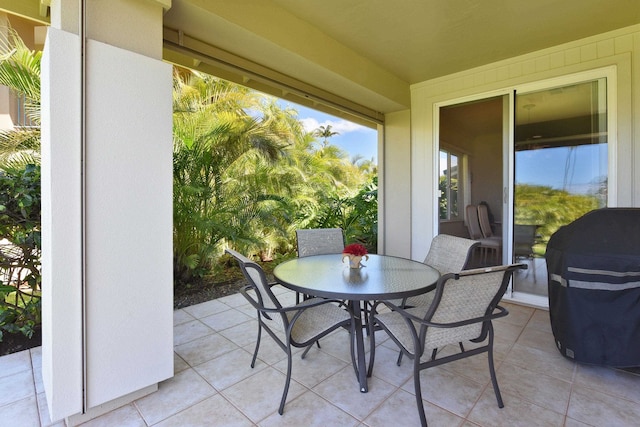 view of patio featuring outdoor dining space