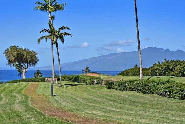 property view of mountains featuring a water view