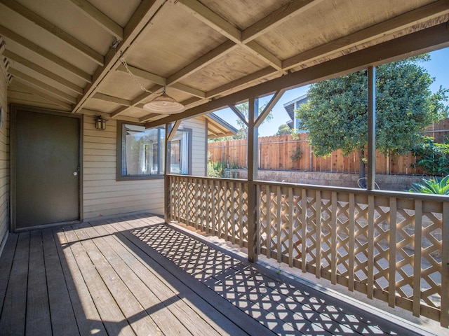 view of wooden terrace