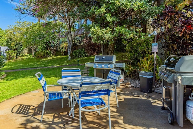 view of patio / terrace featuring area for grilling