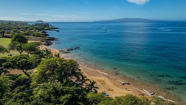 water view with a view of the beach