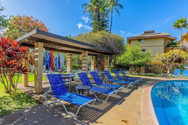 view of pool with a patio