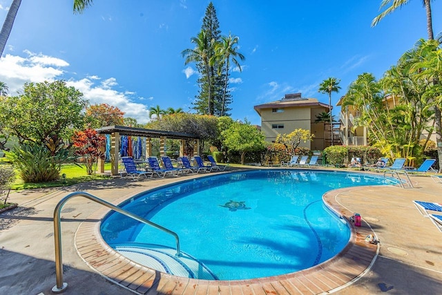 view of pool with a patio