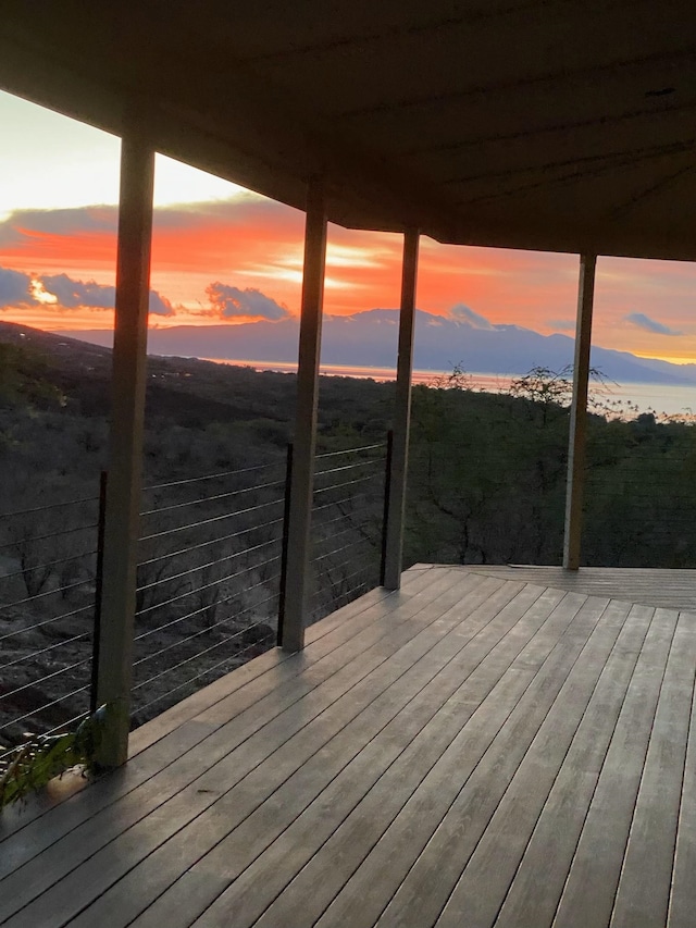 view of deck at dusk