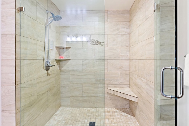 bathroom with walk in shower