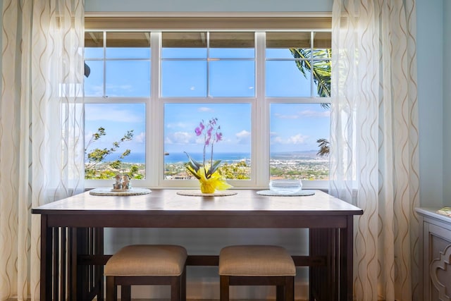 view of dining space