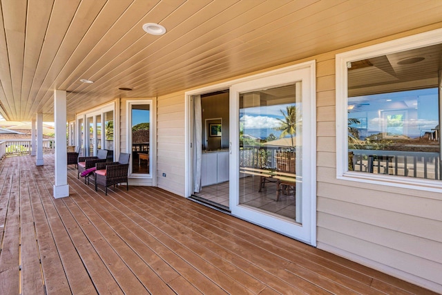 view of wooden deck