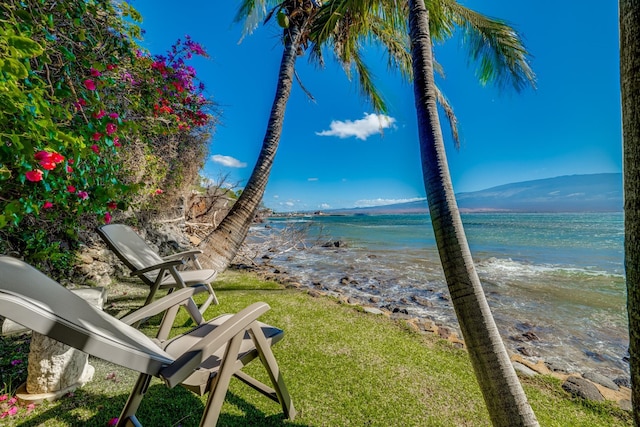 property view of water with a mountain view