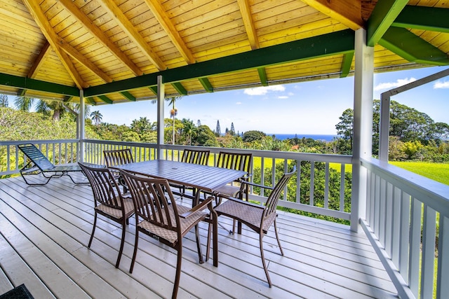 deck with a gazebo