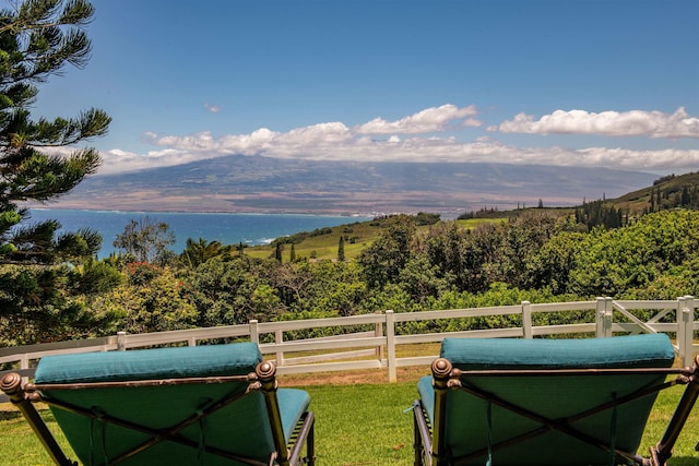 property view of mountains with a water view