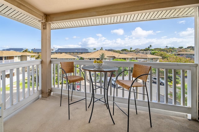 balcony with a residential view