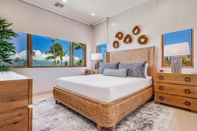 view of tiled bedroom