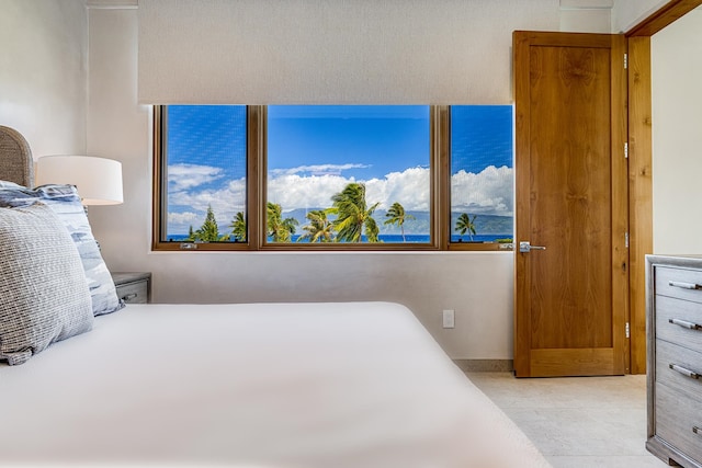 view of tiled bedroom