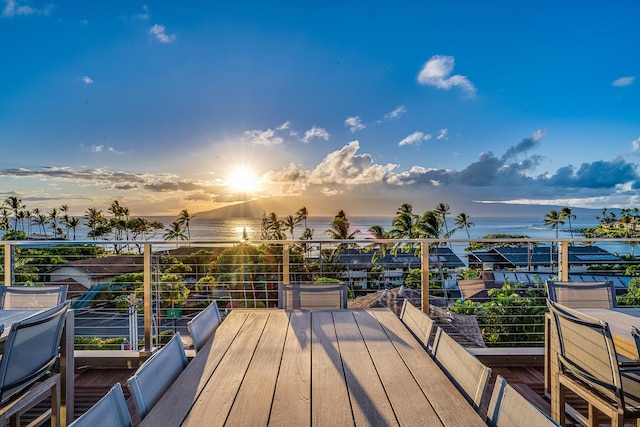 view of deck at dusk