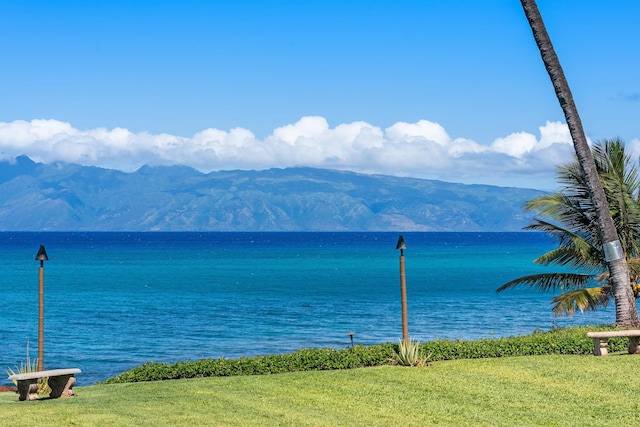 3975 Lower Honoapiilani Rd Unit 107, Lahaina, HI 96761 - water view featuring a mountainous background