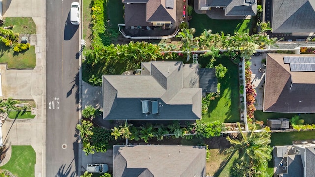 drone / aerial view with a residential view