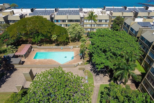 111 Kahului Beach Rd Unit D306, Kahului, HI 96732 - aerial view of a pool and a nearby body of water