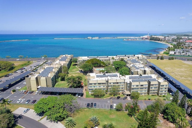 111 Kahului Beach Rd Unit D306, Kahului, HI 96732 - aerial view of property and surrounding area with a large body of water and apartment complex / building