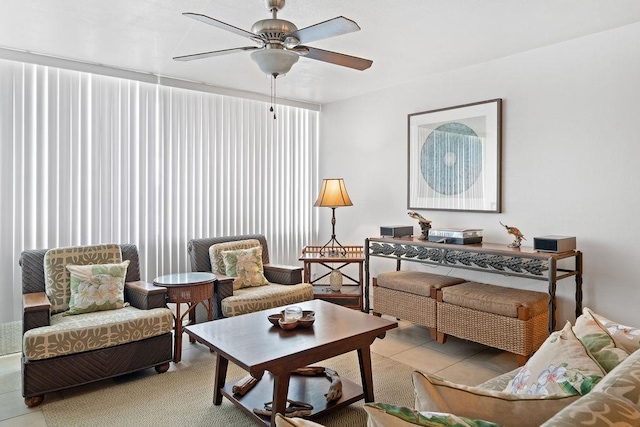 111 Kahului Beach Rd Unit D306, Kahului, HI 96732 - living area with a ceiling fan