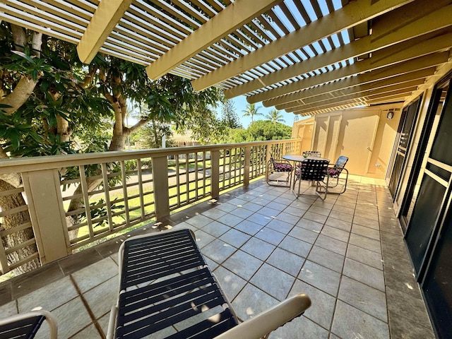 view of patio / terrace with a pergola