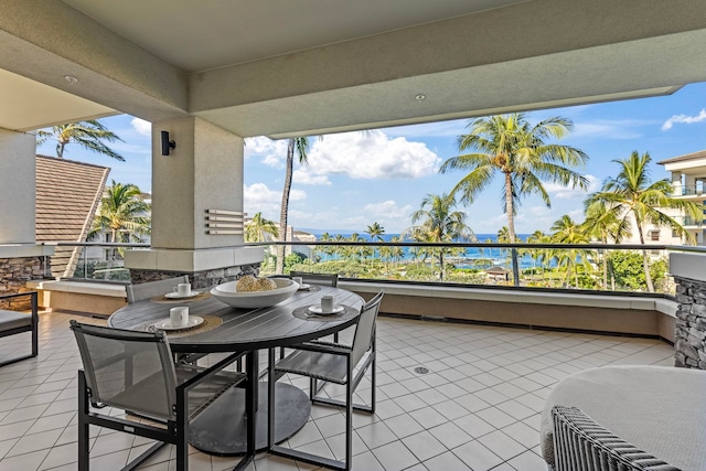 view of patio with a balcony