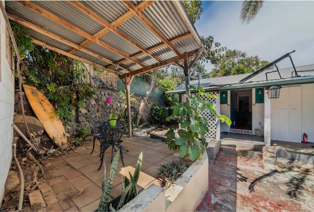 view of patio / terrace with a pergola