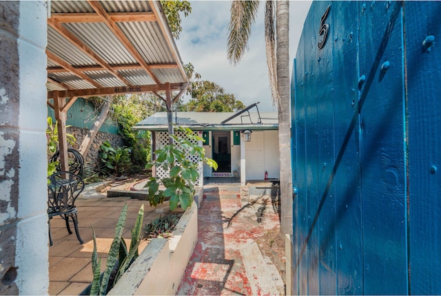 view of patio with a pergola