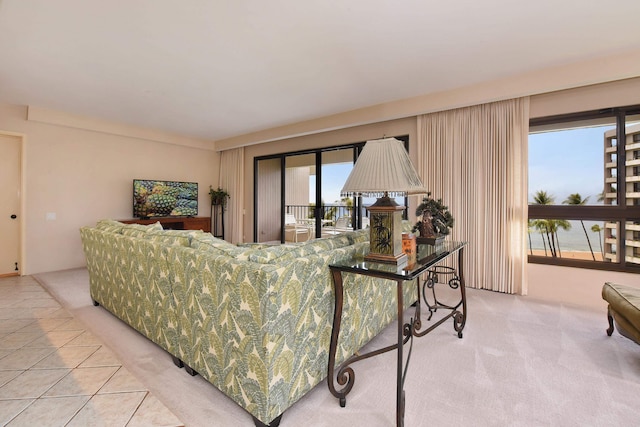 view of carpeted living room