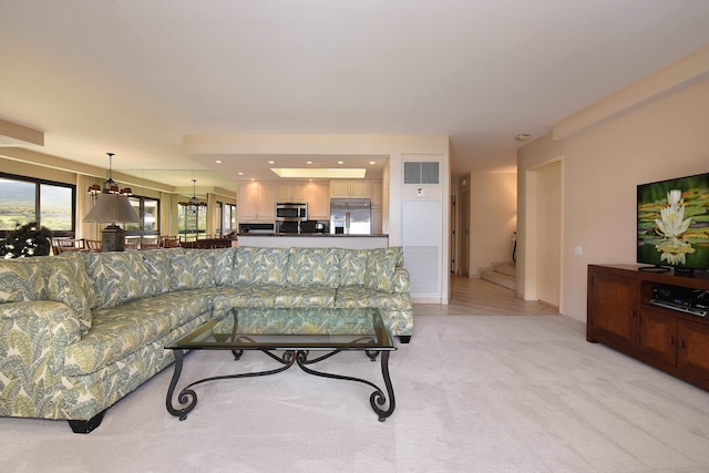 view of carpeted living room