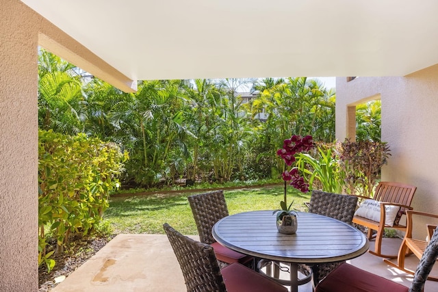 view of patio / terrace featuring outdoor dining area