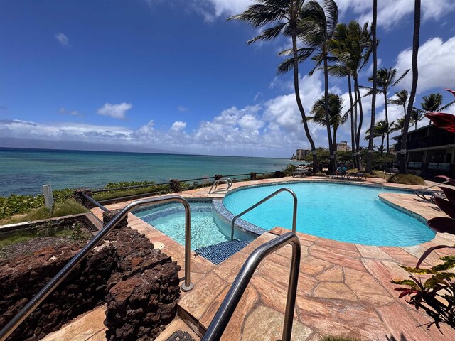 view of pool featuring a patio area