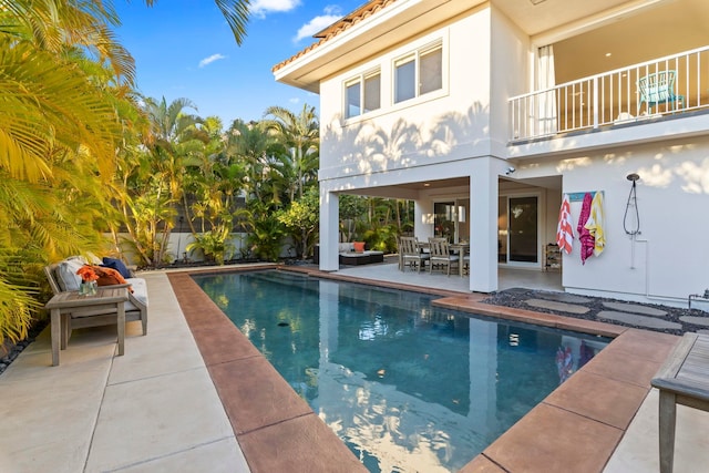 view of pool with a patio area