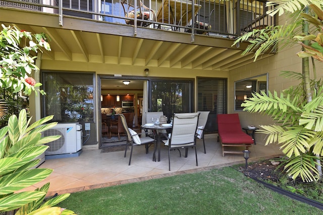 view of patio / terrace with a balcony