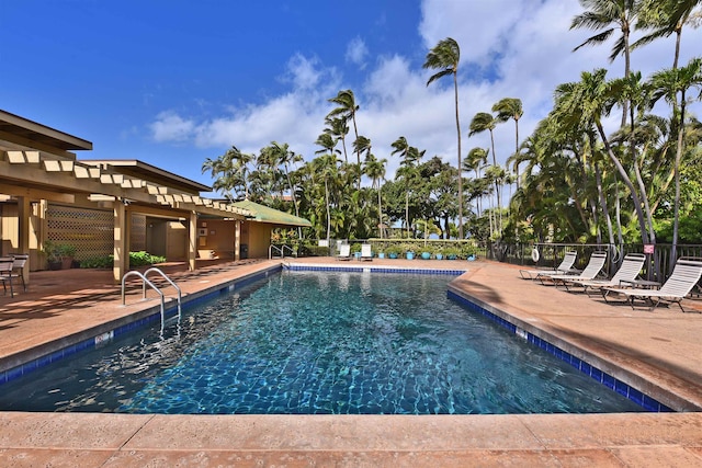 view of pool with a patio area