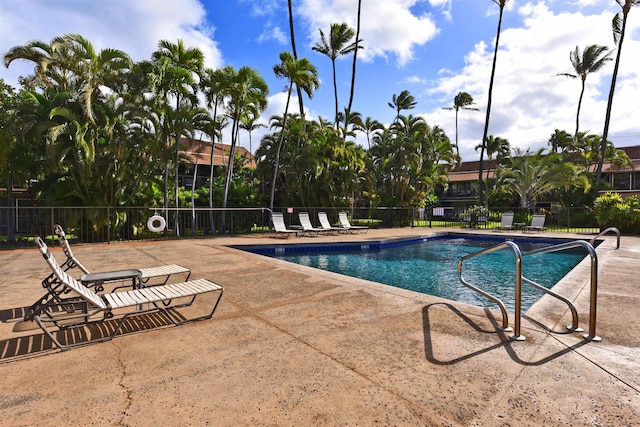 view of pool with a patio area