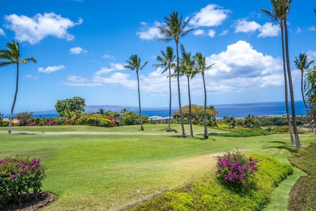 10 Wailea Ekolu Pl Unit 1204, Kihei, HI 96753 - view of property's community featuring view of golf course, a water view, and a yard