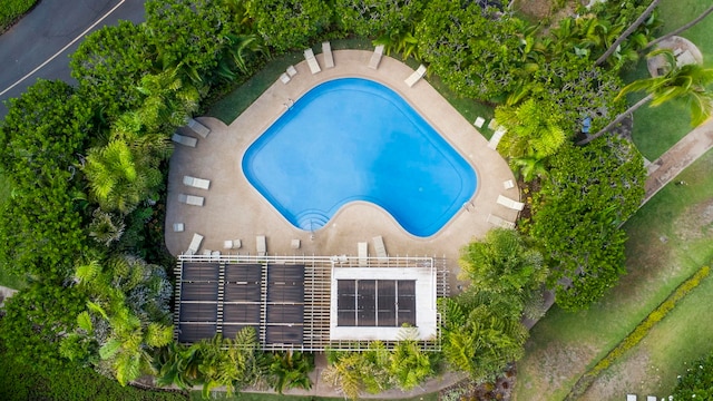 10 Wailea Ekolu Pl Unit 1204, Kihei, HI 96753 - aerial view of property and surrounding area featuring a pool area