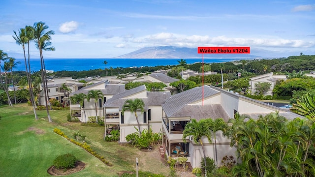 10 Wailea Ekolu Pl Unit 1204, Kihei, HI 96753 - view from above of property with a nearby body of water