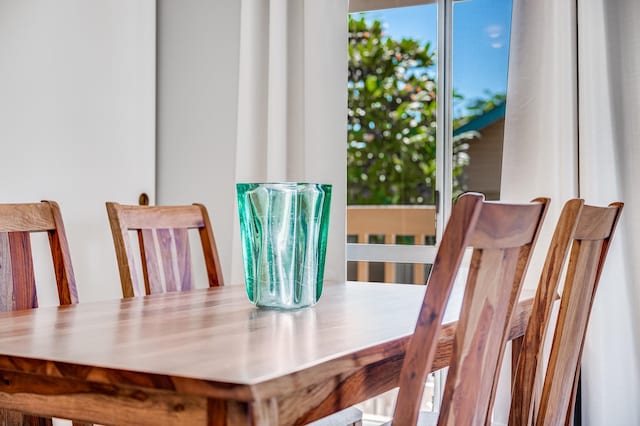 view of dining room