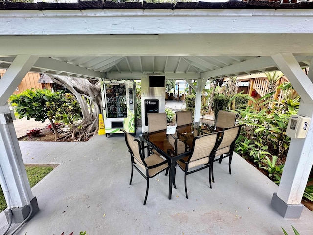 view of patio / terrace featuring a gazebo