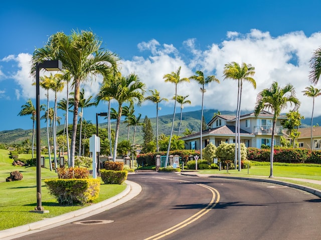 view of street featuring a mountain view