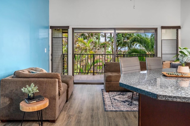 3788 Lower Honoapiilani Rd Unit C102, Lahaina, HI 96761 - living room with wood finished floors