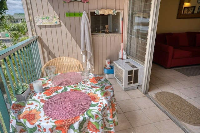 balcony with cooling unit and a patio