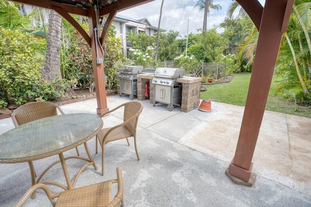 view of patio / terrace featuring area for grilling