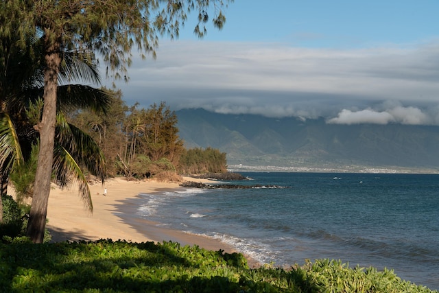 water view with a mountain view