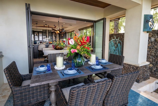 view of dining room