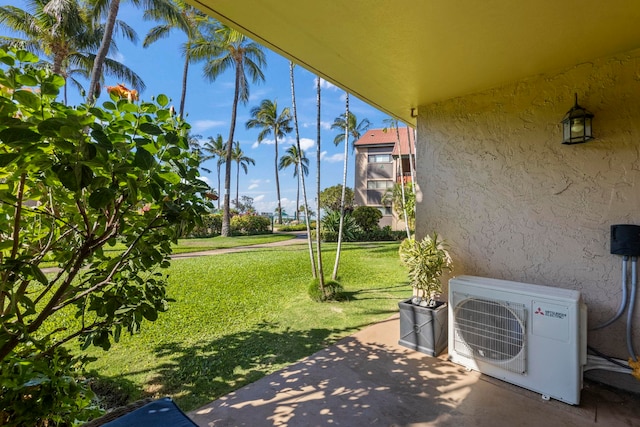 view of patio featuring ac unit